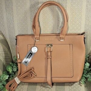 NWT Alexis Bendel  Tan Crossbody Satchel Tote Bag